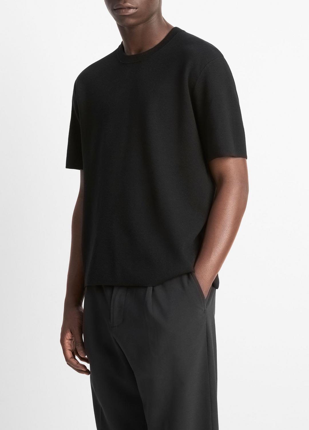 VINCE Featured - Milano Short-Sleeve Crew Neck Sweater in Crew Neck