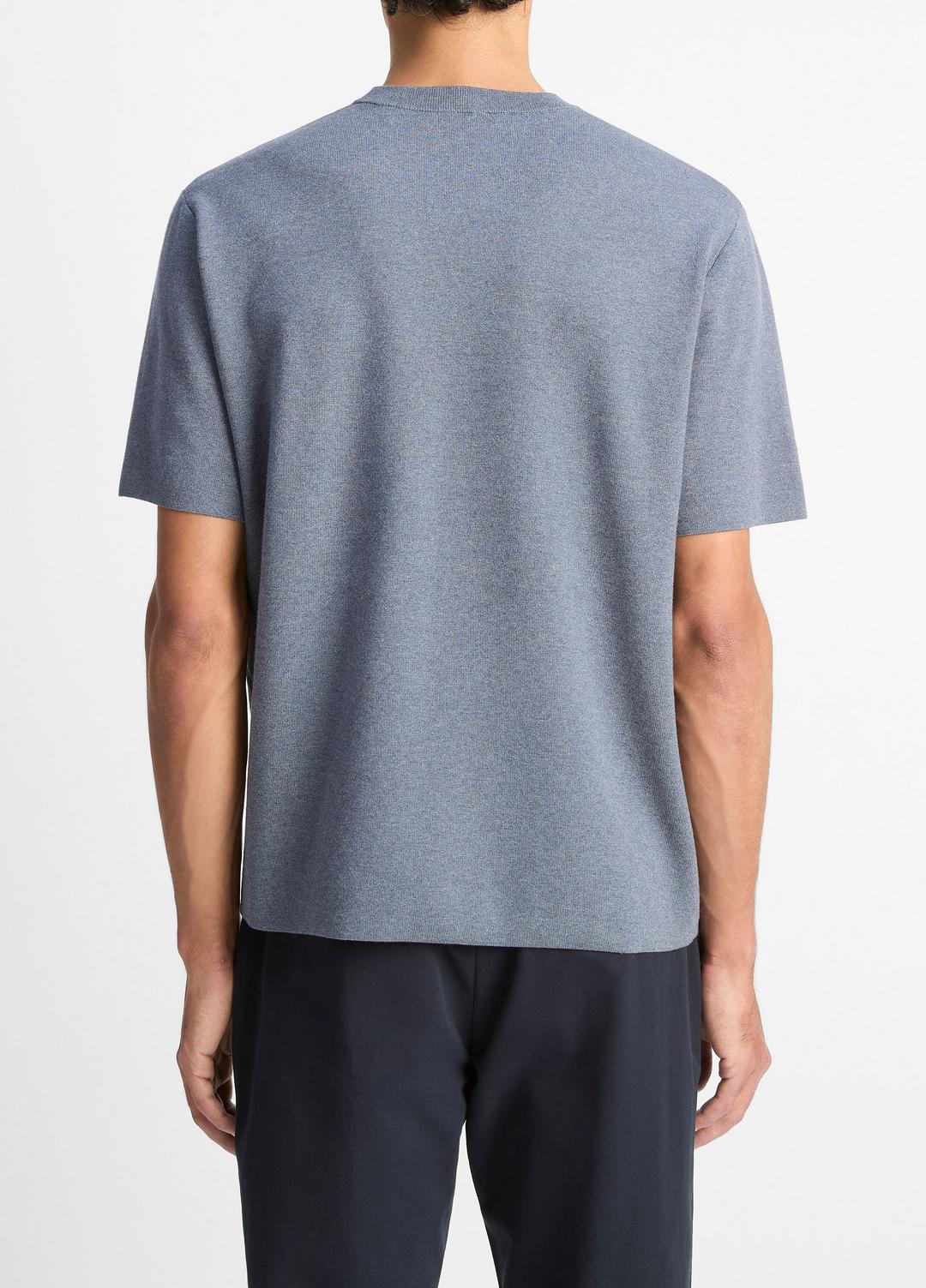 VINCE Essential - Milano Short-Sleeve Crew Neck Sweater in Crew Neck
