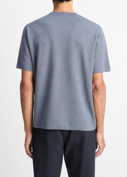 VINCE Essential - Milano Short-Sleeve Crew Neck Sweater in Crew Neck