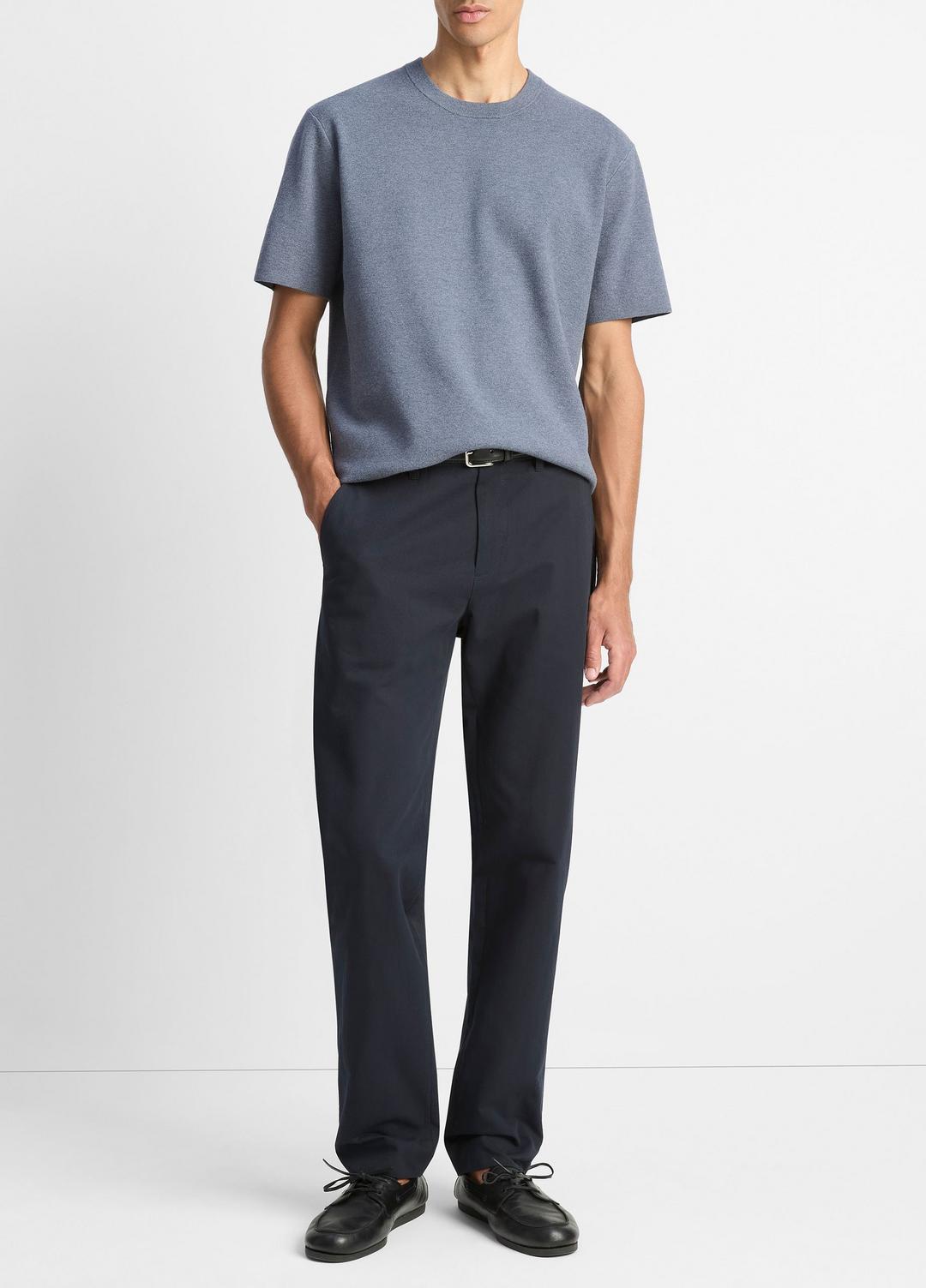 VINCE Essential - Milano Short-Sleeve Crew Neck Sweater in Crew Neck