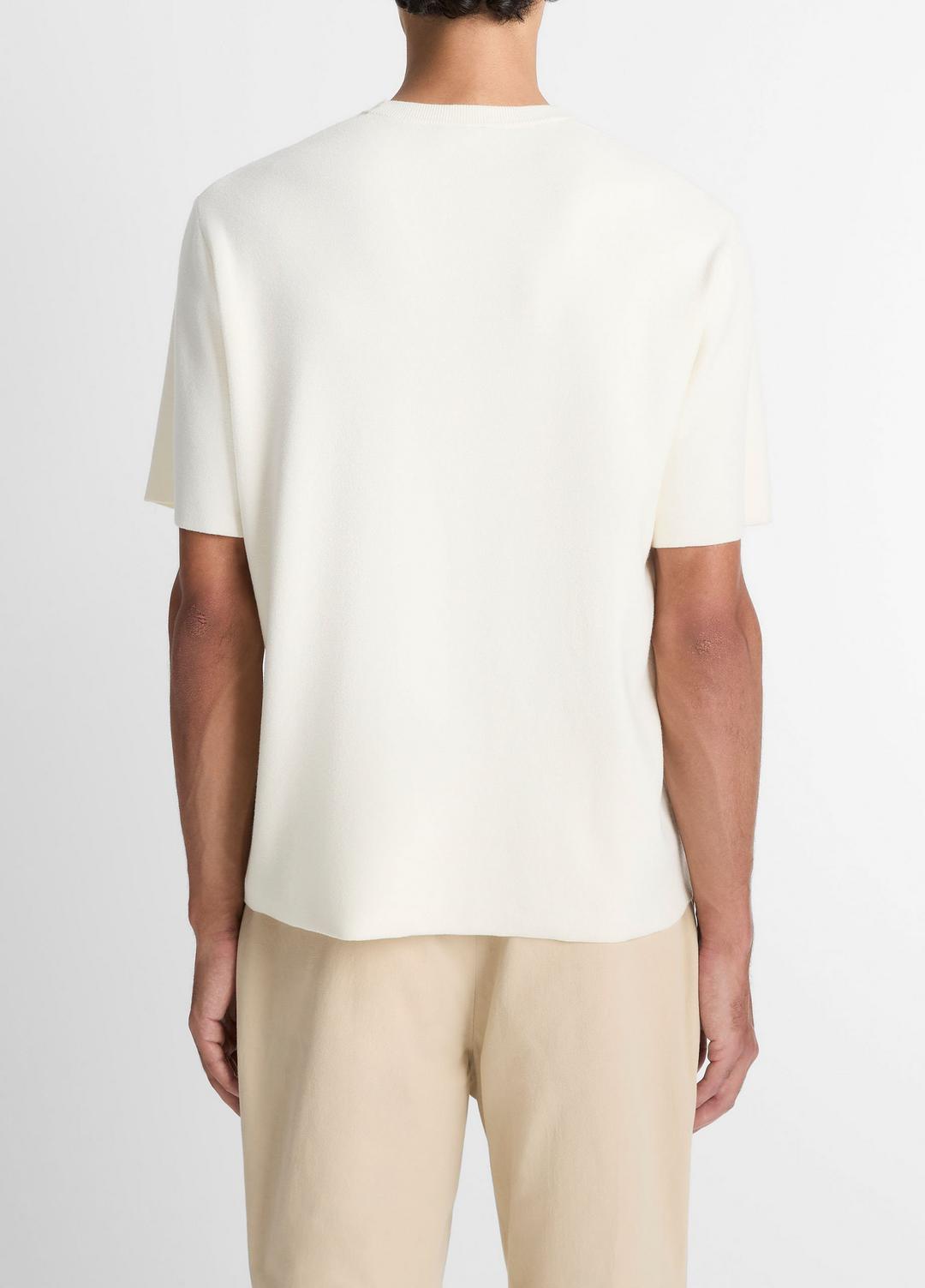 VINCE Essential - Milano Short-Sleeve Crew Neck Sweater in Crew Neck