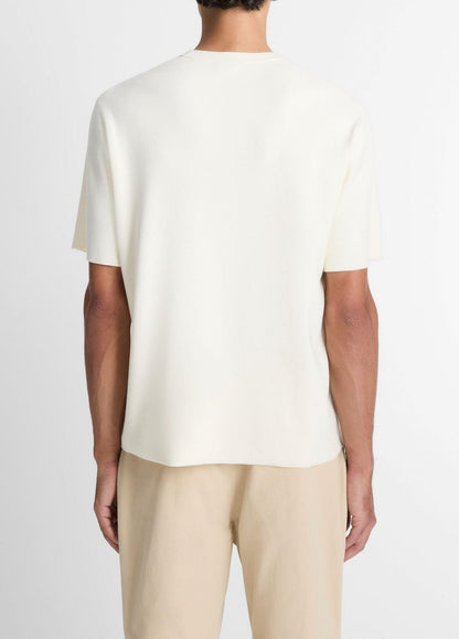 VINCE Essential - Milano Short-Sleeve Crew Neck Sweater in Crew Neck
