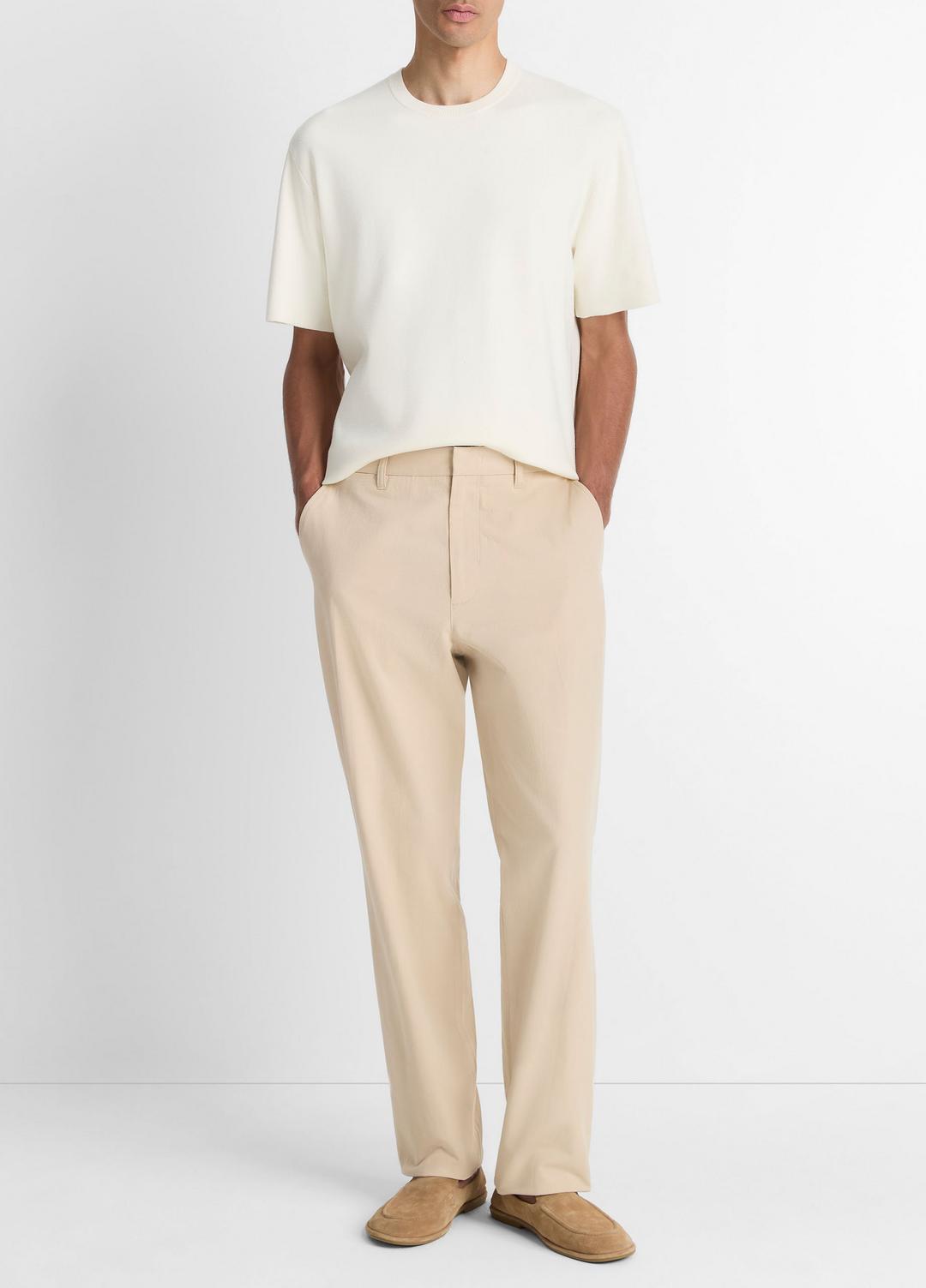 VINCE Essential - Milano Short-Sleeve Crew Neck Sweater in Crew Neck