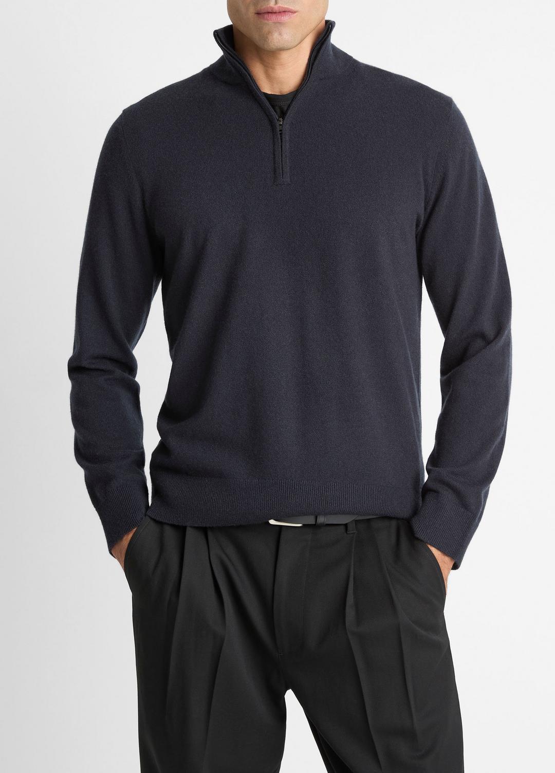 VINCE Hot Sale - Cashmere Quarter-Zip Sweater in Quarter Zip