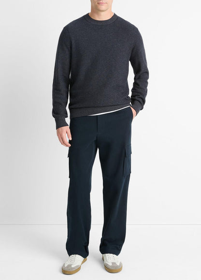 VINCE Hot Sale - Geo-Jacquard Wool-Blend Crew Neck Sweater in Crew Neck