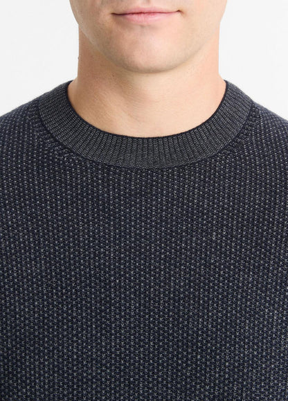 VINCE Hot Sale - Geo-Jacquard Wool-Blend Crew Neck Sweater in Crew Neck