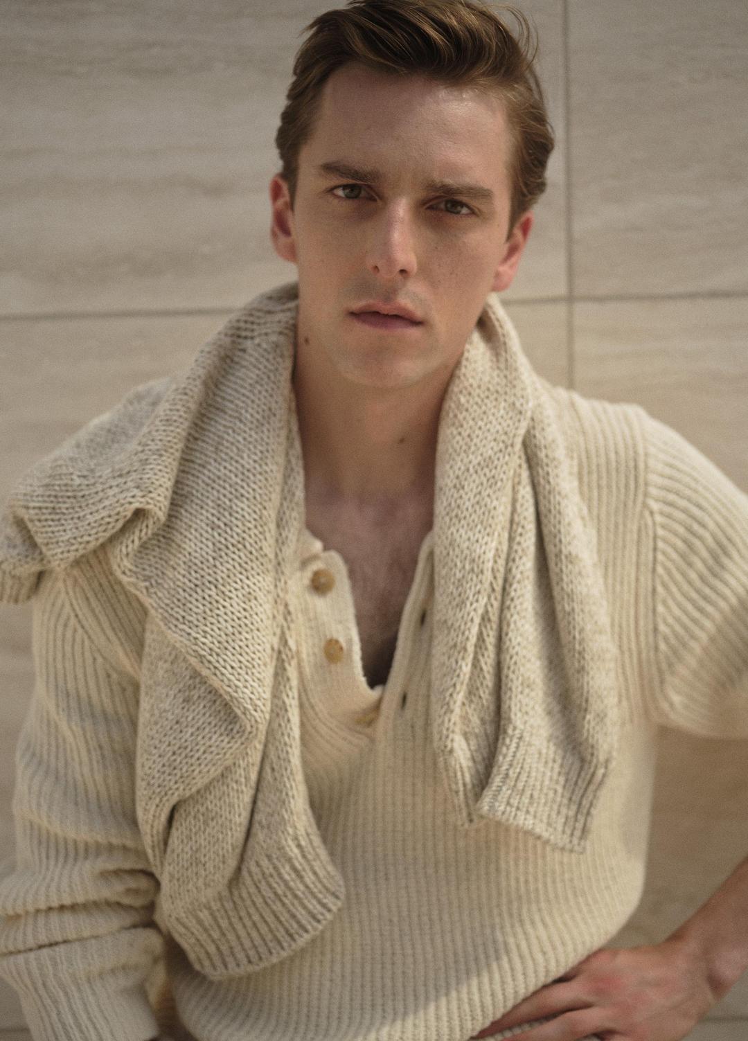 VINCE Exclusive - Shaker Italian Cotton-Blend Polo Sweater in Sweaters