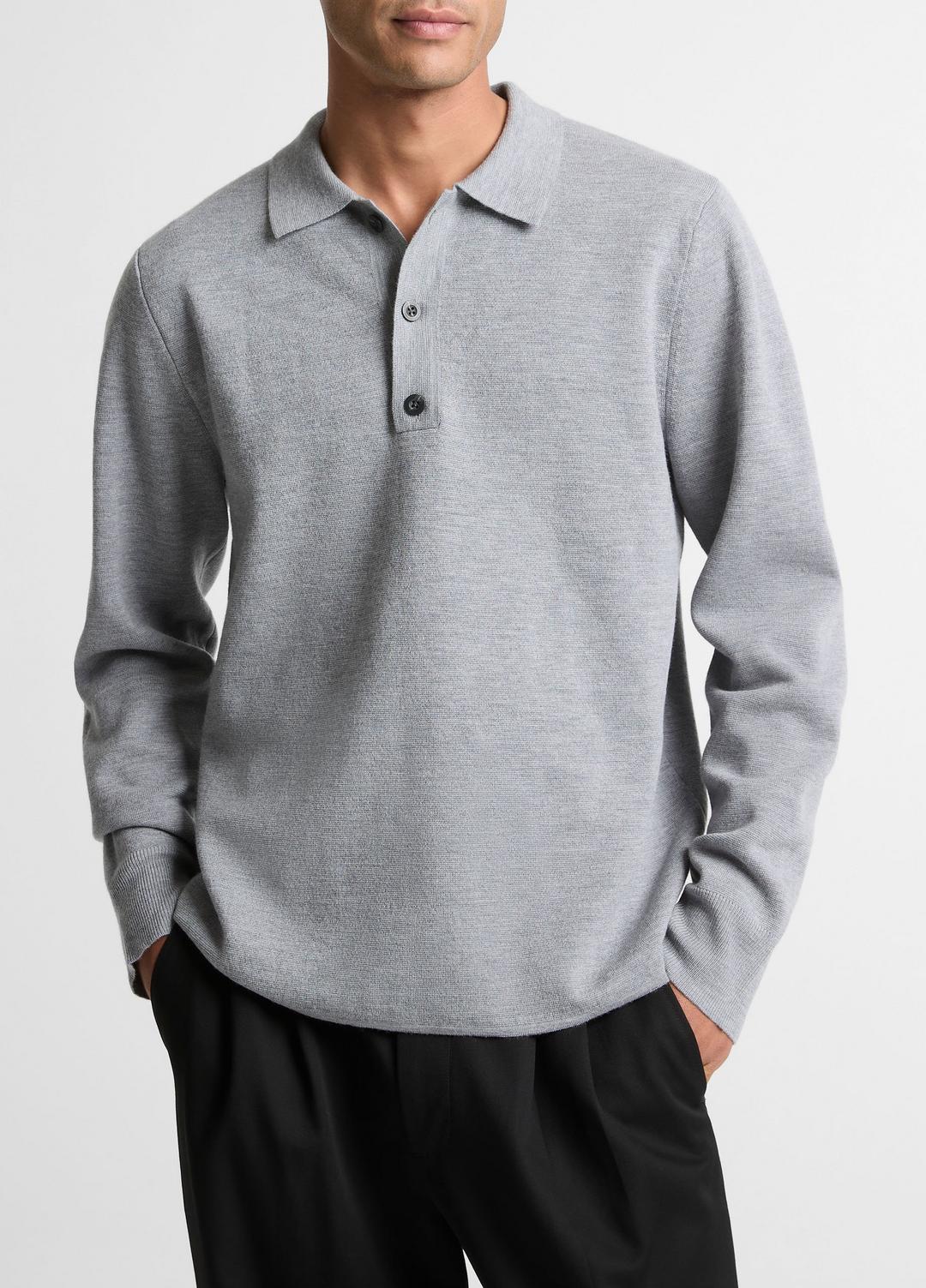 VINCE Popular - Italian Merino Wool Milano Polo Sweater in Sweaters