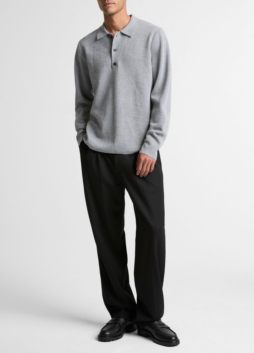 VINCE Popular - Italian Merino Wool Milano Polo Sweater in Sweaters