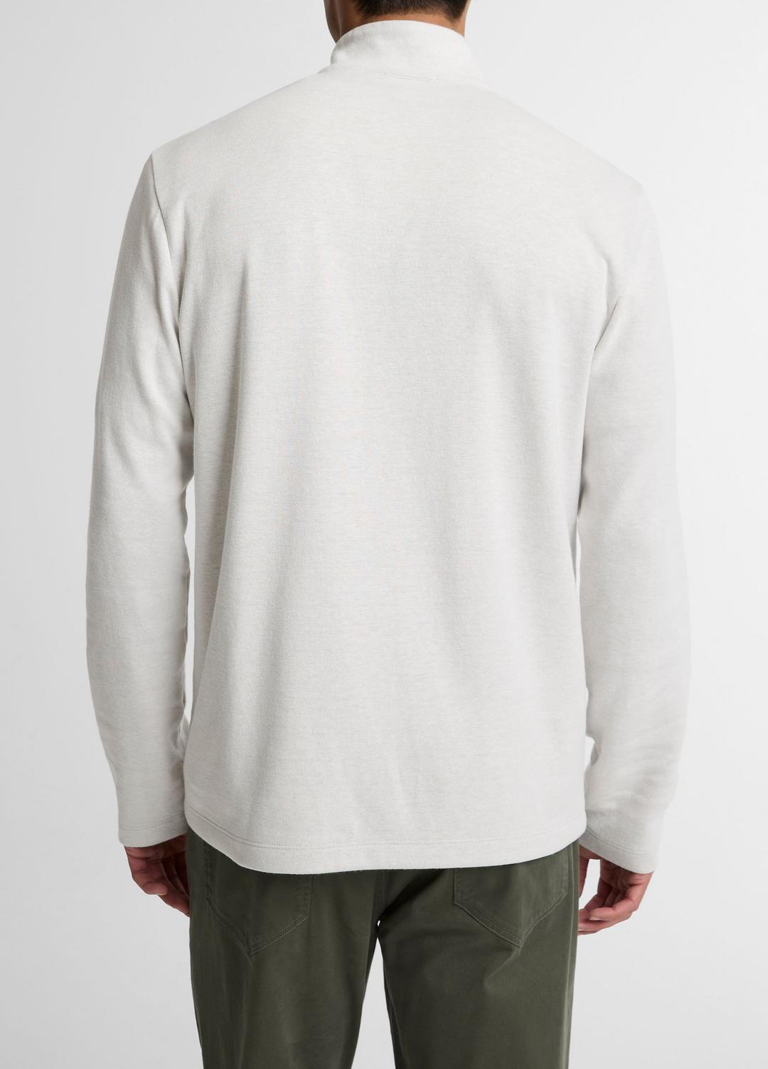 VINCE Deals - Double-Face Cotton-Blend Quarter-Zip Pullover in Quarter Zip