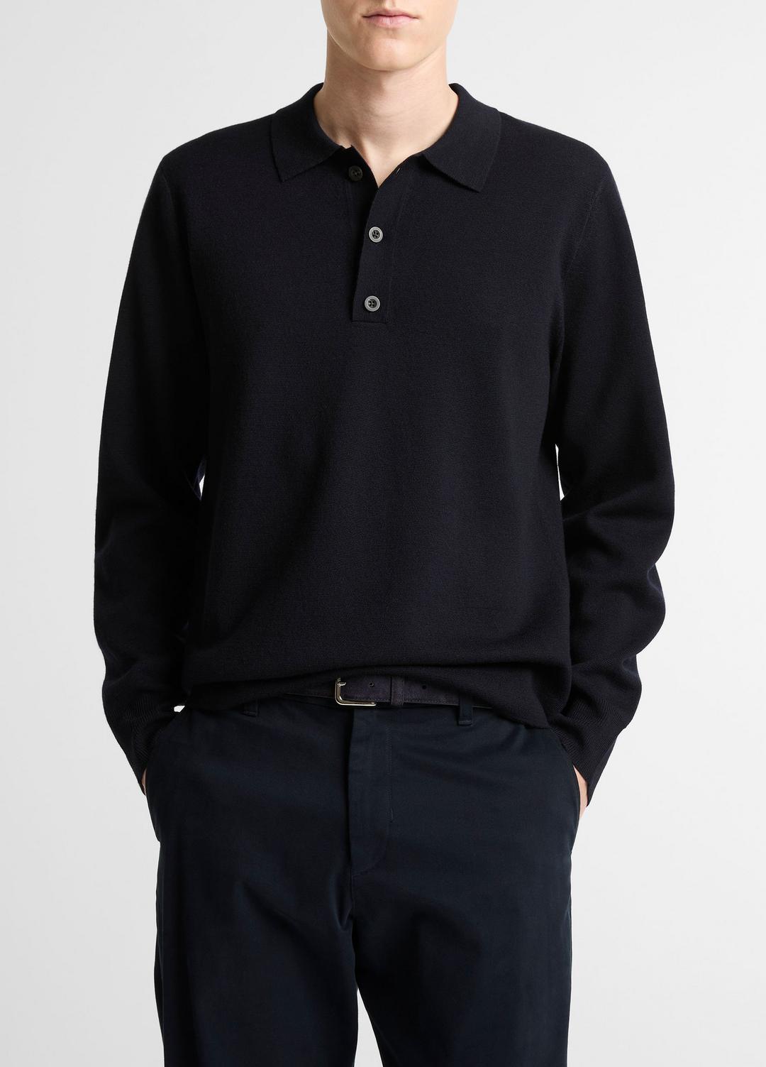 VINCE Customer Favorite - Italian Merino Wool Milano Polo Sweater in Sweaters