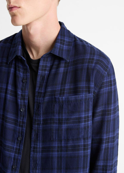 VINCE Featured - Big Horn Plaid Cotton Button-Front Shirt in Long Sleeve