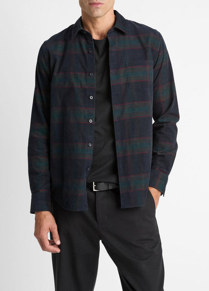 VINCE Essential - Holme Plaid Cotton Button-Front Shirt in Long Sleeve