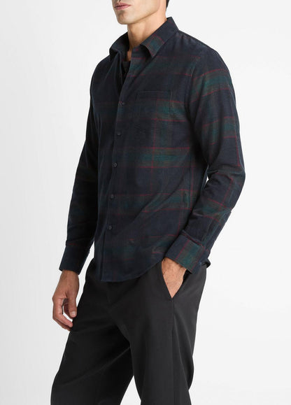 VINCE Essential - Holme Plaid Cotton Button-Front Shirt in Long Sleeve