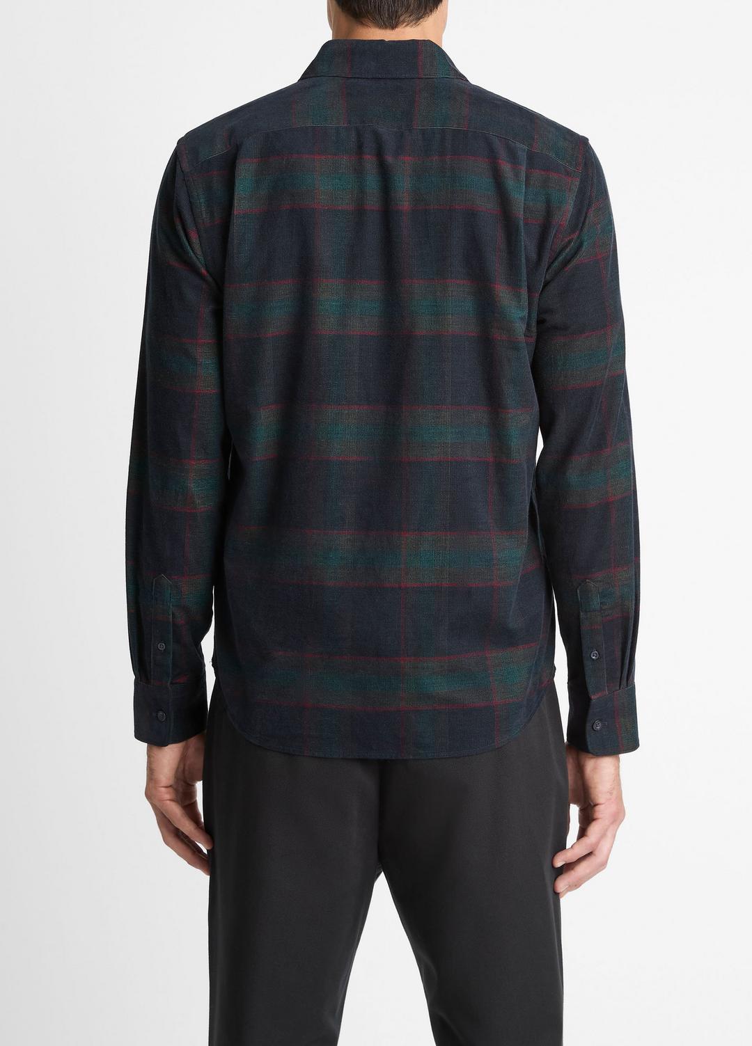 VINCE Essential - Holme Plaid Cotton Button-Front Shirt in Long Sleeve