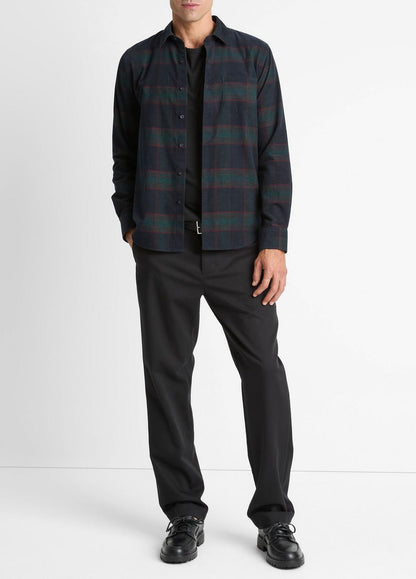 VINCE Essential - Holme Plaid Cotton Button-Front Shirt in Long Sleeve