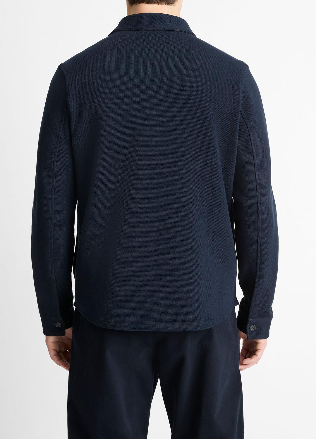 VINCE Smart Buy - Double-Knit Cotton-Blend Piqué Shirt Jacket in Shirt Jackets