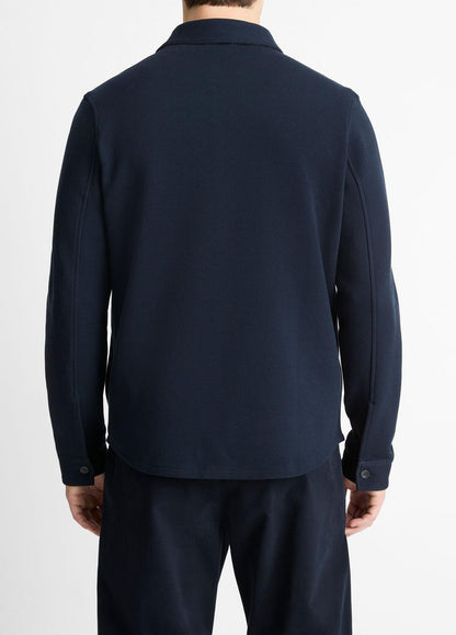 VINCE Smart Buy - Double-Knit Cotton-Blend Piqué Shirt Jacket in Shirt Jackets