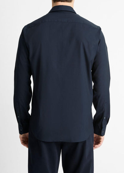 VINCE Deals - Stretch-Cotton Poplin Shirt in Long Sleeve