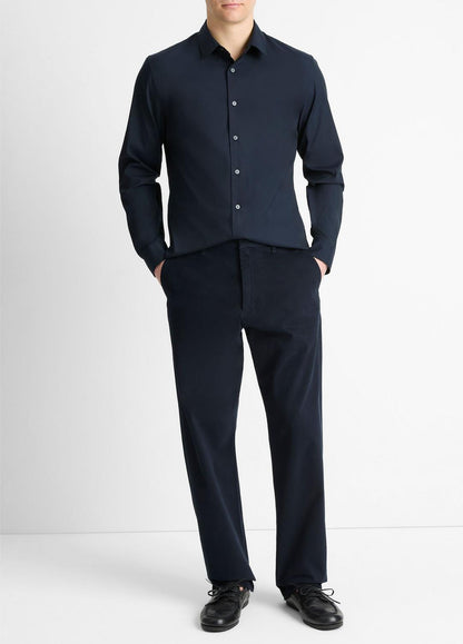 VINCE Deals - Stretch-Cotton Poplin Shirt in Long Sleeve