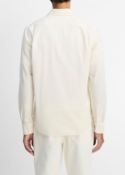 VINCE Featured - Cotton Chambray Button-Front Shirt in Long Sleeve