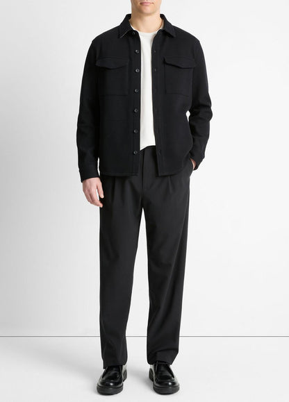 VINCE Featured - Double-Knit Cotton-Blend Piqué Shirt Jacket in Shirt Jackets