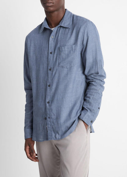 VINCE Sale - Double Face Long Sleeve in Long Sleeve