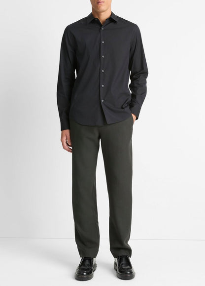 VINCE Featured - Stretch-Cotton Poplin Shirt in Long Sleeve