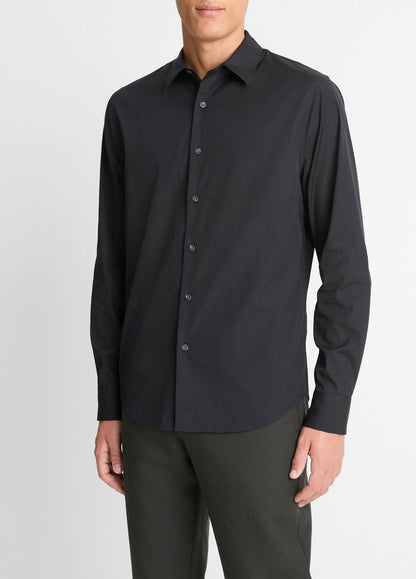 VINCE Featured - Stretch-Cotton Poplin Shirt in Long Sleeve