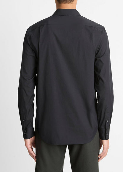 VINCE Featured - Stretch-Cotton Poplin Shirt in Long Sleeve