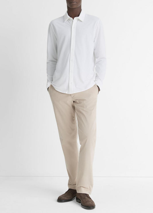 VINCE Exclusive - Cotton Piqué Button-Front Shirt in Long Sleeve