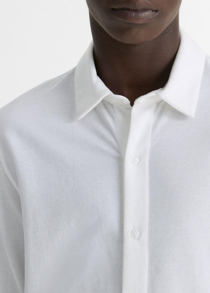 VINCE Exclusive - Cotton Piqué Button-Front Shirt in Long Sleeve