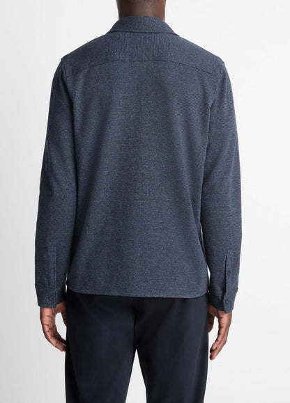 VINCE Best Price - Houndstooth Cotton-Blend Button-Front Shirt in Long Sleeve