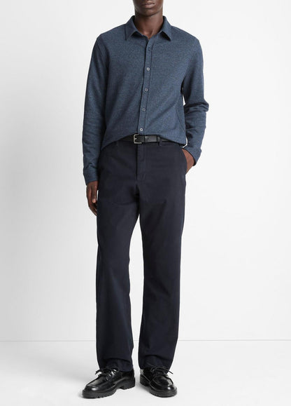 VINCE Best Price - Houndstooth Cotton-Blend Button-Front Shirt in Long Sleeve