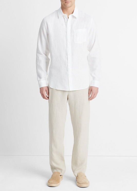 VINCE Deals - Linen Long-Sleeve Shirt in Long Sleeve