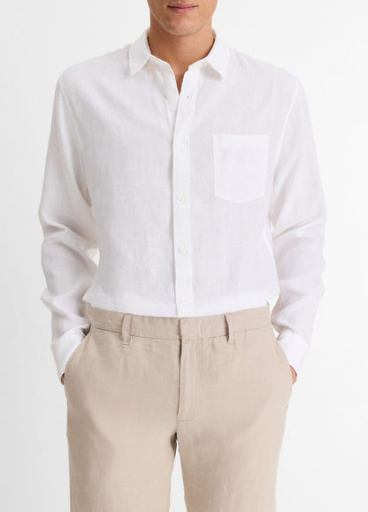 VINCE Deals - Linen Long-Sleeve Shirt in Long Sleeve