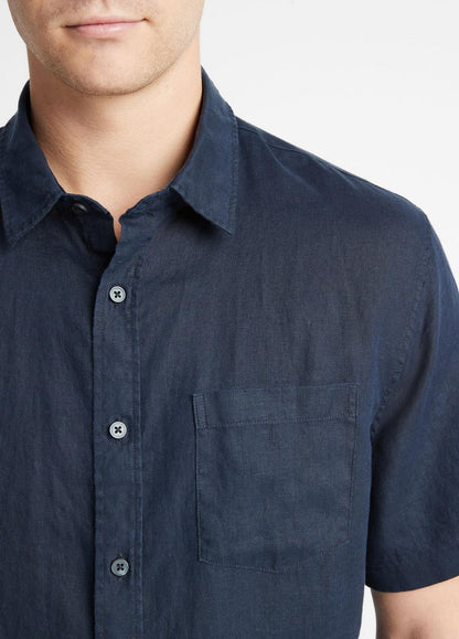 VINCE Customer Favorite - Linen Short-Sleeve Shirt in Short Sleeve