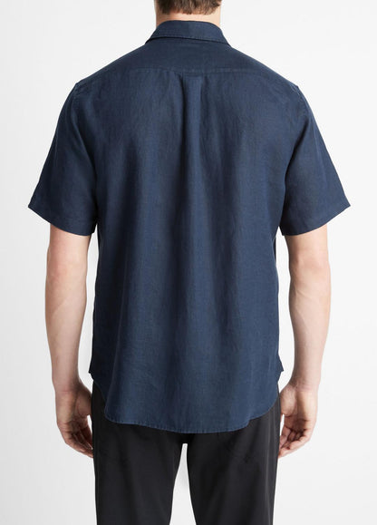 VINCE Customer Favorite - Linen Short-Sleeve Shirt in Short Sleeve