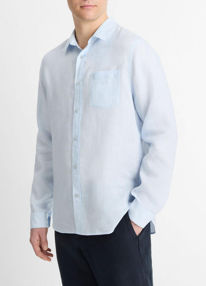 VINCE Customer Favorite - Linen Long-Sleeve Shirt in Long Sleeve