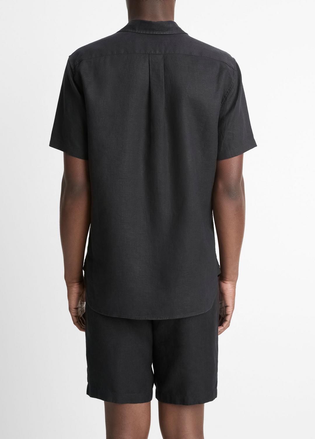 VINCE Special Offer - Linen Short-Sleeve Shirt in Short Sleeve