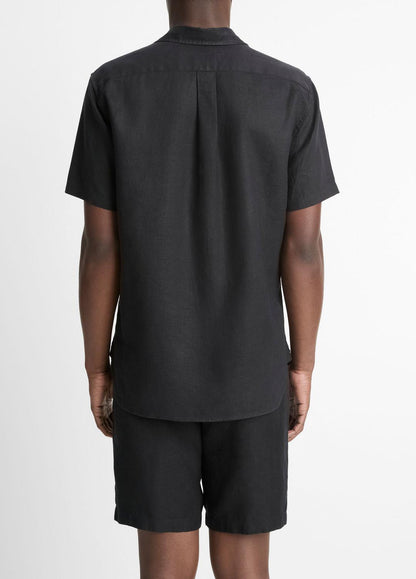 VINCE Special Offer - Linen Short-Sleeve Shirt in Short Sleeve