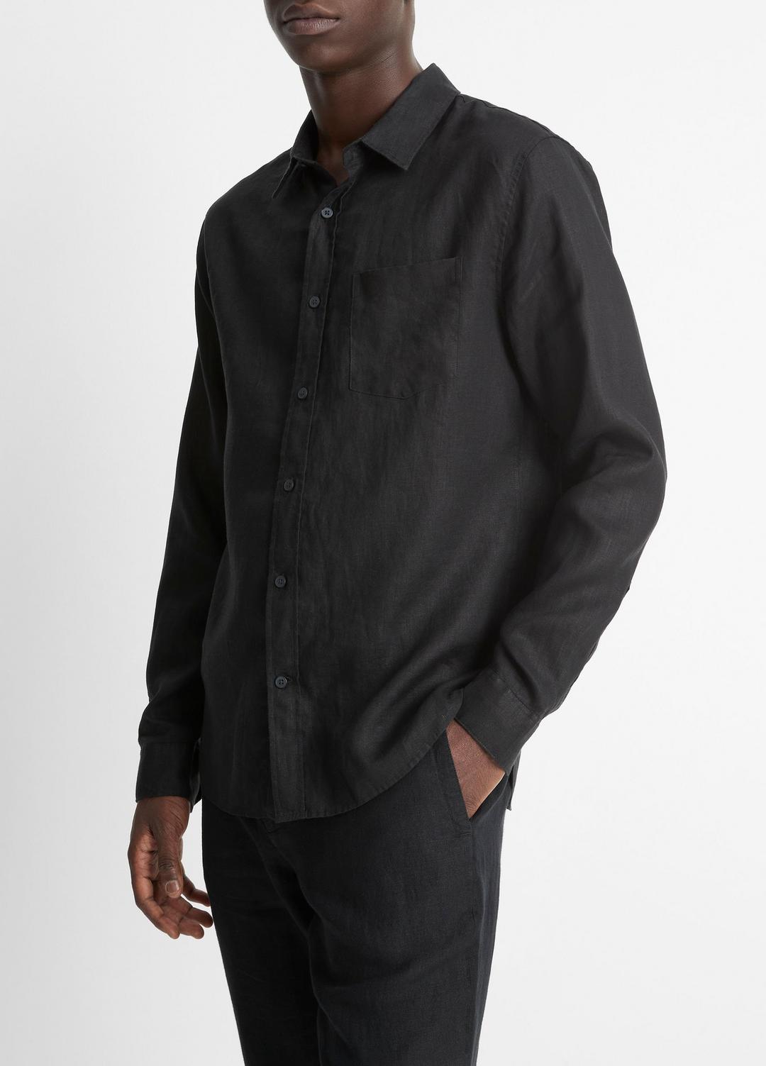 VINCE Trending - Linen Long-Sleeve Shirt in Long Sleeve