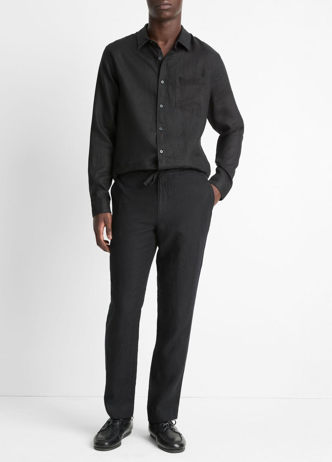 VINCE Trending - Linen Long-Sleeve Shirt in Long Sleeve