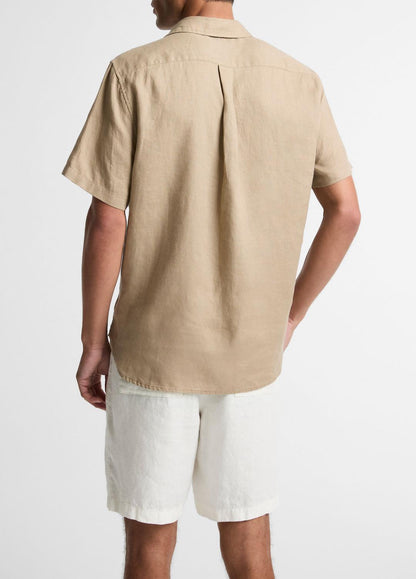 VINCE Signature - Linen Short-Sleeve Shirt in Long Sleeve
