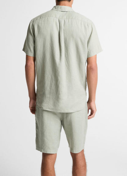 VINCE Value - Linen Short-Sleeve Shirt in Long Sleeve