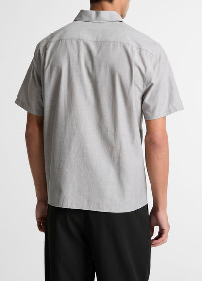 VINCE Best Seller - Cotton Short-Sleeve Button-Front Shirt  in Short Sleeve