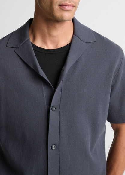 VINCE New - Merino Wool Cabana Shirt  in Short Sleeve