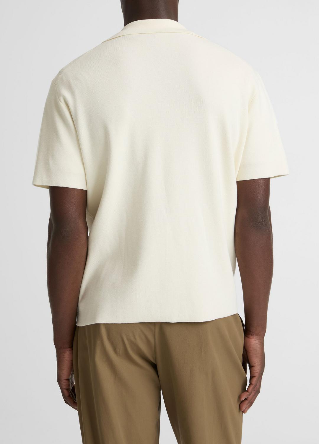 VINCE Exclusive - Merino Wool Cabana Shirt  in Short Sleeve