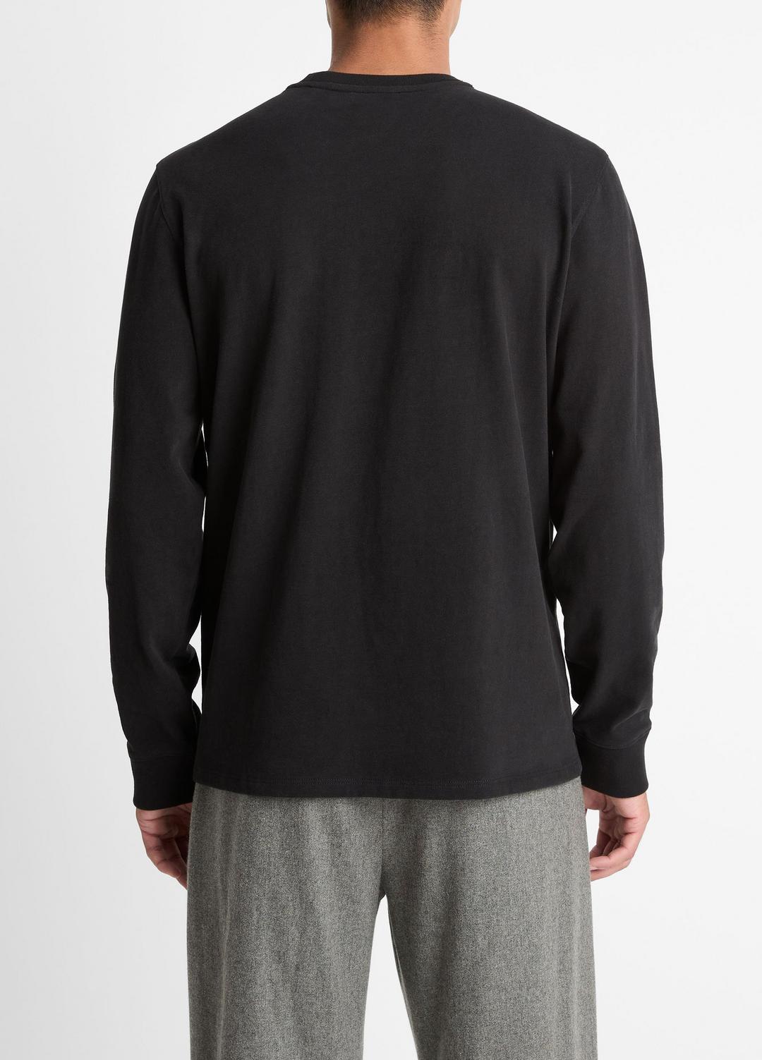 VINCE Discount - Sueded Jersey Long-Sleeve Pocket T-Shirt in Long Sleeve