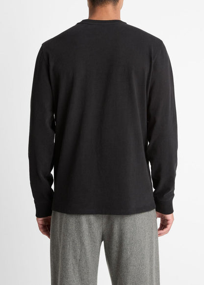 VINCE Discount - Sueded Jersey Long-Sleeve Pocket T-Shirt in Long Sleeve